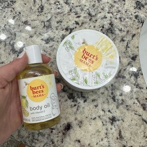 Burts Bees body oil and belly butter